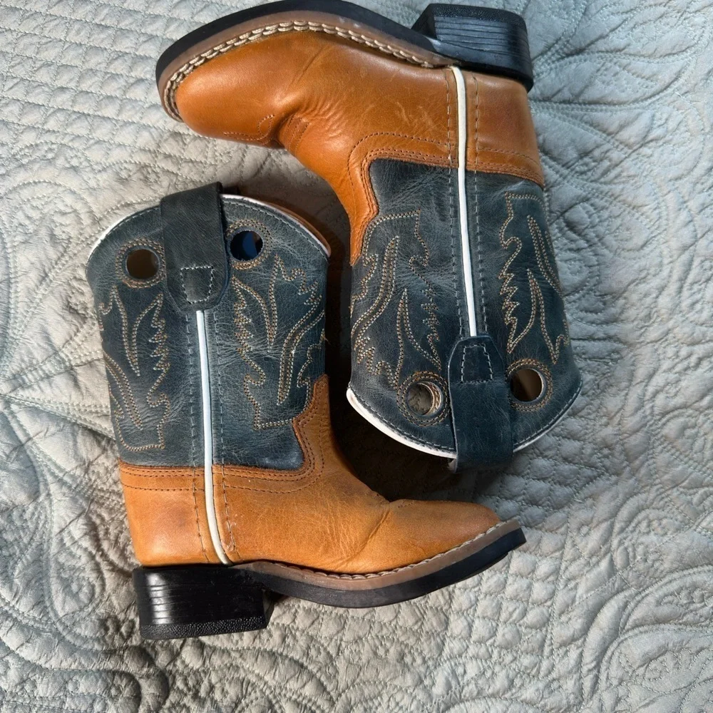 Kids Western Boots - Tan and Black